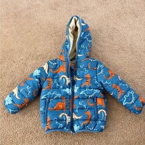 Kids' Dinosaur Print Puffer Jacket
